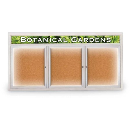 United Visual Products Open Faced Traditional Corkboard, 72x36" UV645A-WHITE-CINNABA